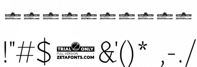 Kitsch Text Trial Extralight Font OTHER CHARS