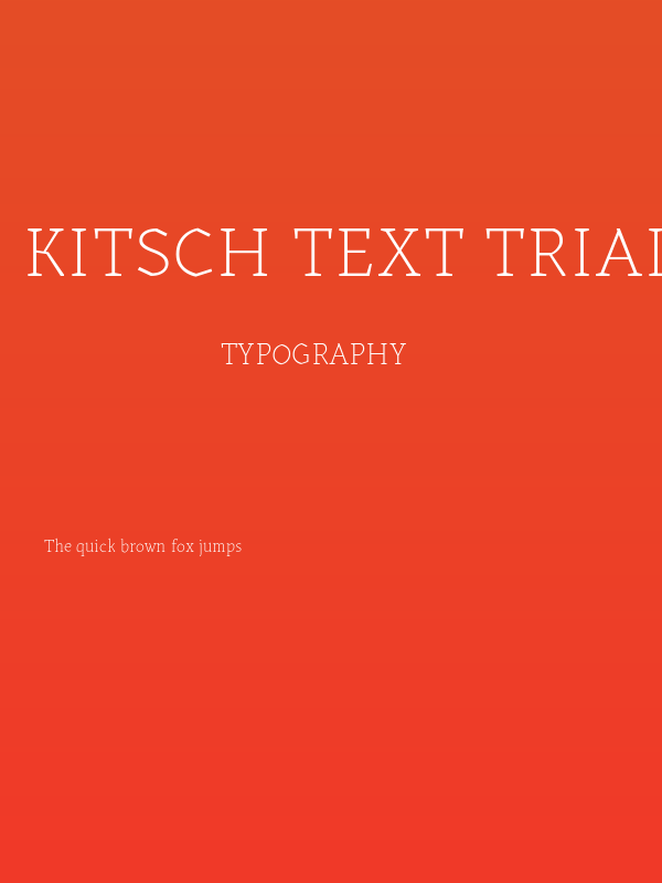 Kitsch Text Trial Extralight Poster