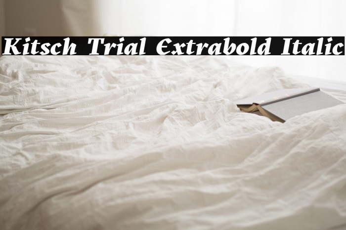 Kitsch Trial Extrabold Italic Example 2