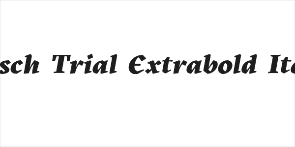 Kitsch Trial Extrabold Italic Logo