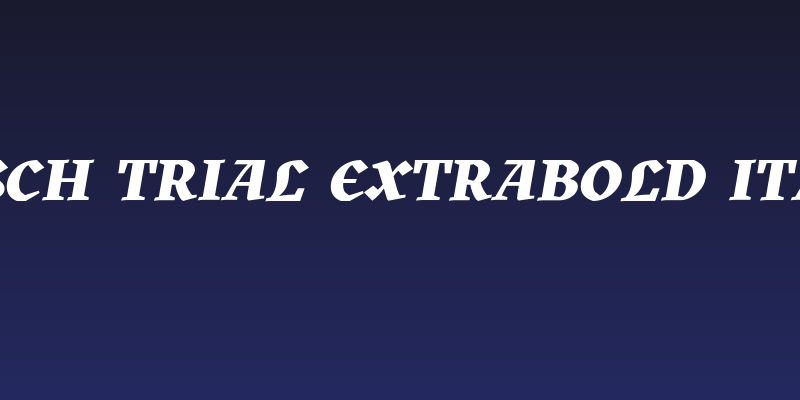 Kitsch Trial Extrabold Italic Social Header