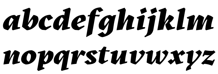 Kitsch Trial Extrabold Italic Font LOWERCASE