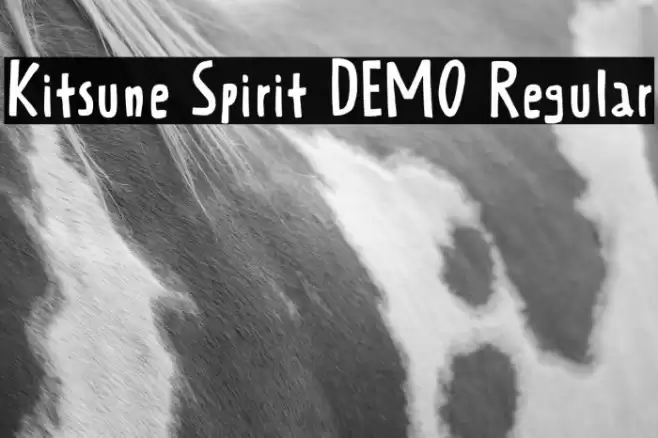 Kitsune Spirit DEMO Regular フォント examples