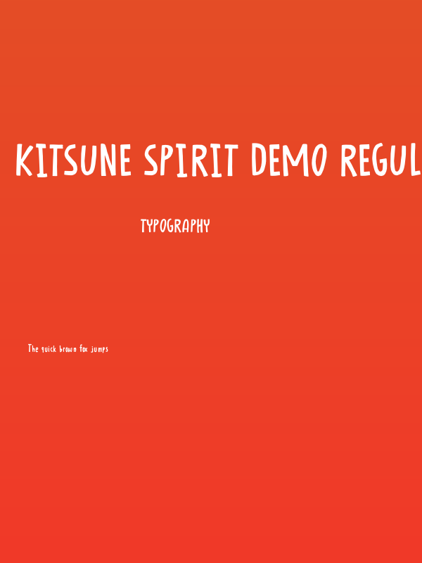 Kitsune Spirit DEMO Regular Poster