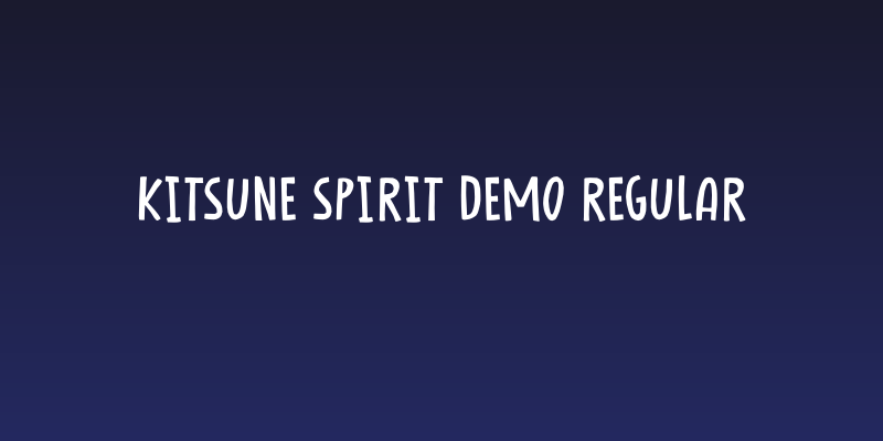 Kitsune Spirit DEMO Regular Social Header