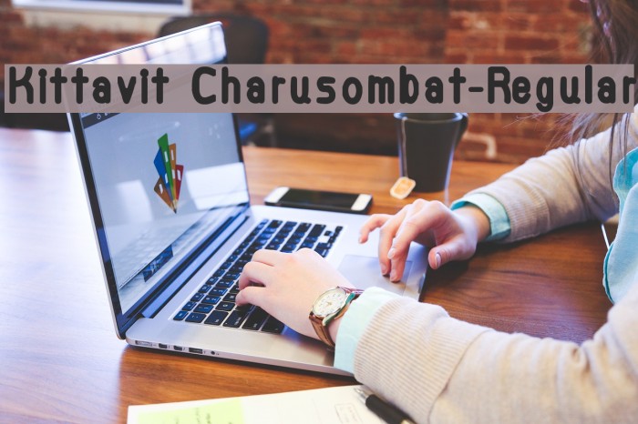Kittavit Charusombat-Regular Font examples