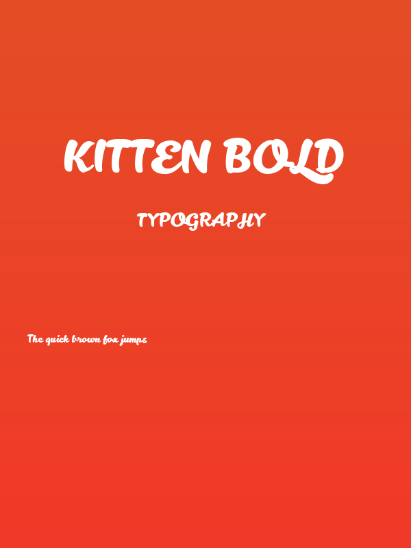 Kitten Bold Poster