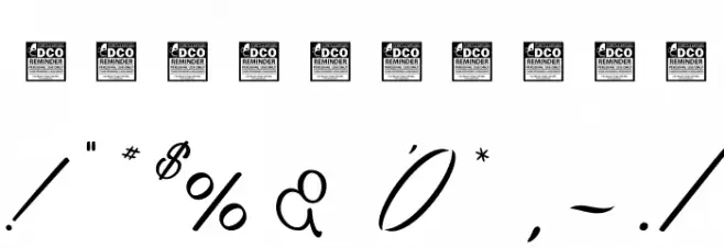 Kitten Caf Font OTHER CHARS