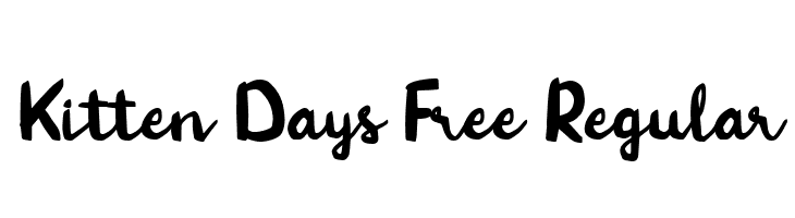 Kitten Days Free Regular  Frei Schriftart Herunterladen