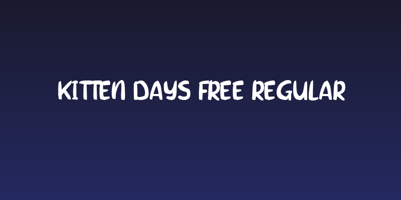 Kitten Days Free Regular Social Header
