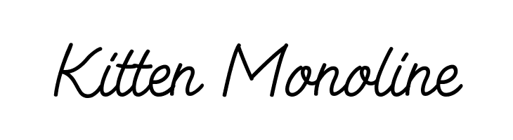 Kitten Monoline  Fuentes Gratis Descargar