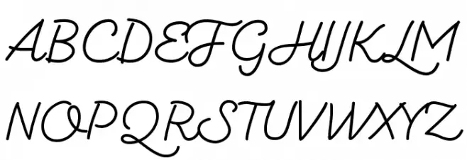 Kitten Monoline Font UPPERCASE