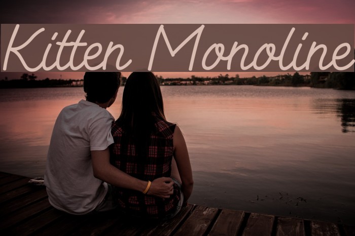 Kitten Monoline Font examples