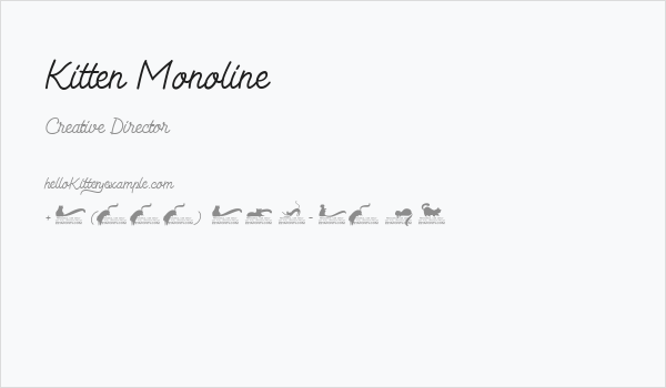 Kitten Monoline Business Card