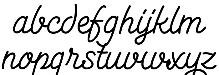 Kitten Monoline Font LOWERCASE