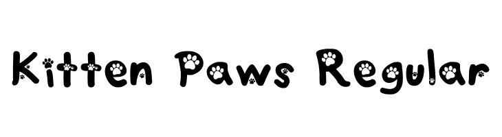 Kitten Paws Regular  Frei Schriftart Herunterladen
