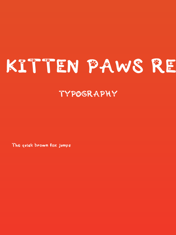 Kitten Paws Regular Poster