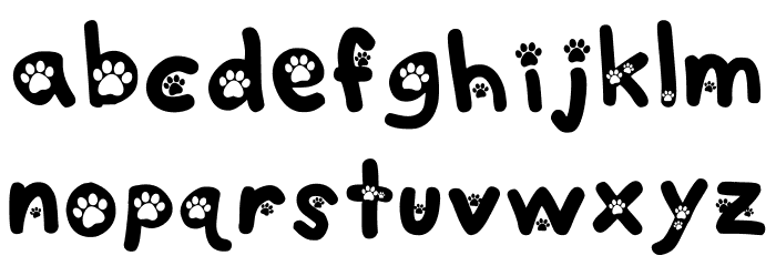Kitten Paws Regular Font LOWERCASE