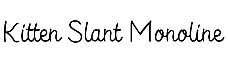 Kitten Slant Monoline  font caratteri gratis