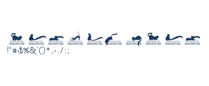 Kitten Slant Monoline Other Characters