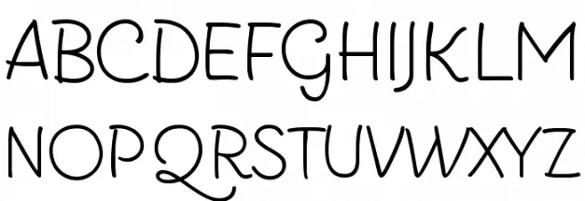 Kitten Slant Monoline Schriftart Groß