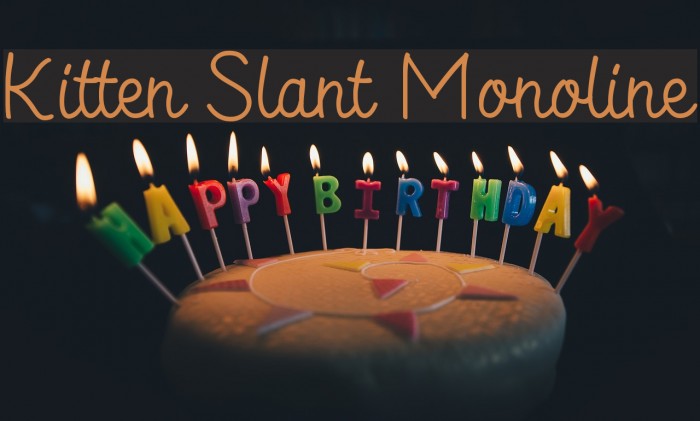 Kitten Slant Monoline Example 2
