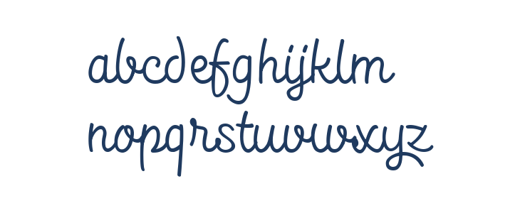 Kitten Slant Monoline Lowercase