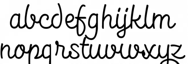 Kitten Slant Monoline 字体 小写
