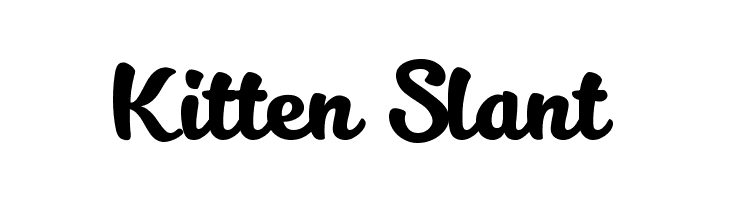 Kitten Slant Font
