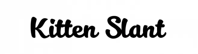 Kitten Slant  font caratteri gratis