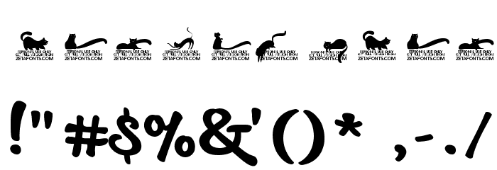 Kitten Slant Font OTHER CHARS