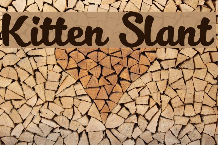 Kitten Slant Font examples