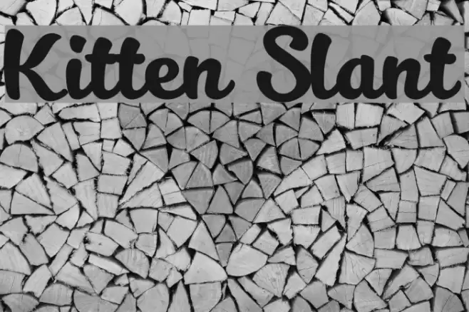 Kitten Slant フォント examples