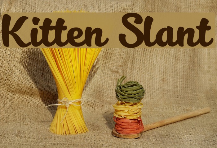 Kitten Slant Font examples