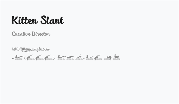 Kitten Slant Business Card
