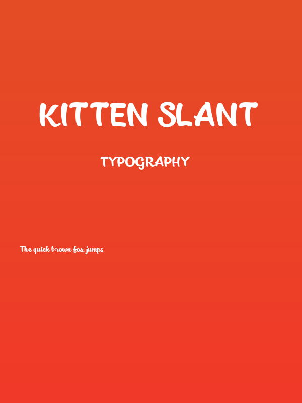 Kitten Slant Poster