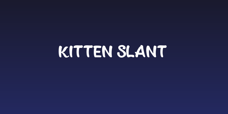 Kitten Slant Social Header