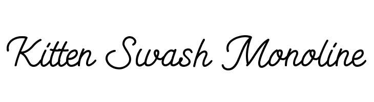 Kitten Swash Monoline Font