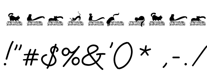 Kitten Swash Monoline Font OTHER CHARS