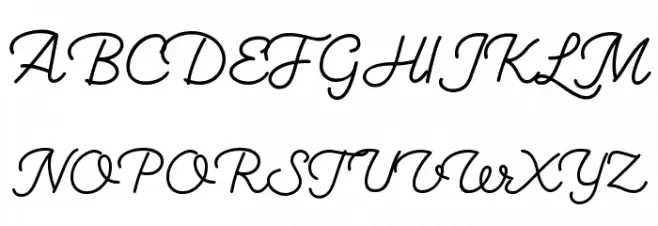 Kitten Swash Monoline Schriftart Groß