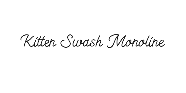Kitten Swash Monoline Logo