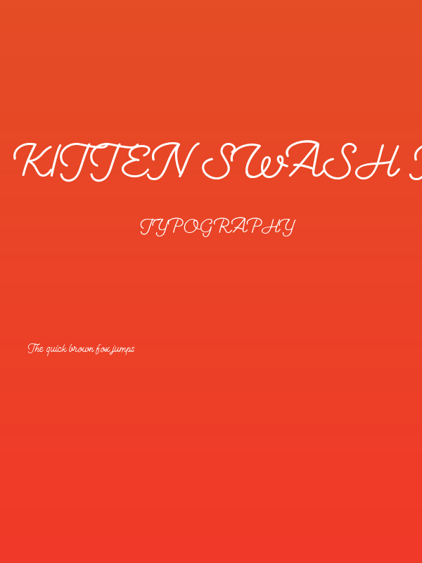 Kitten Swash Monoline Poster