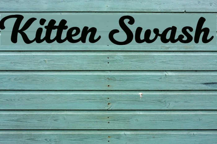 Kitten Swash Font examples