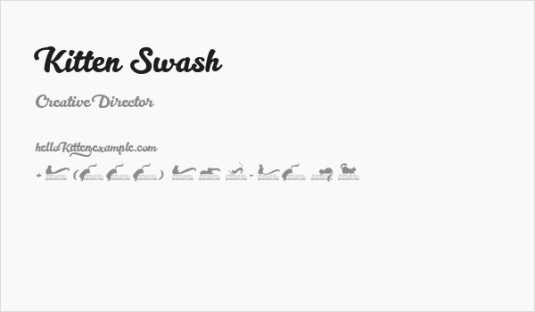 Kitten Swash Business Card