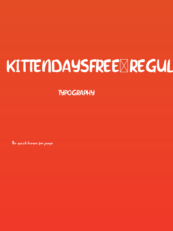 KittenDaysFree-Regular Poster
