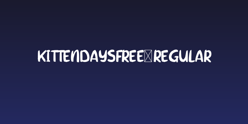 KittenDaysFree-Regular Social Header