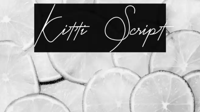 Kitti Script Font examples
