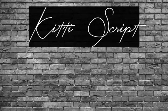 Kitti Script Font examples