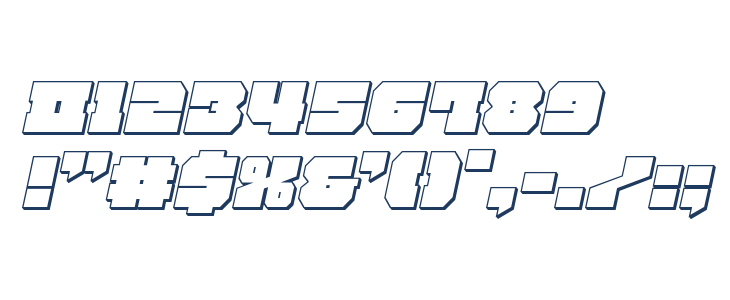 Kittrick 3D Italic Other Characters