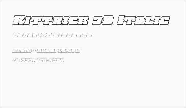 Kittrick 3D Italic Business Card